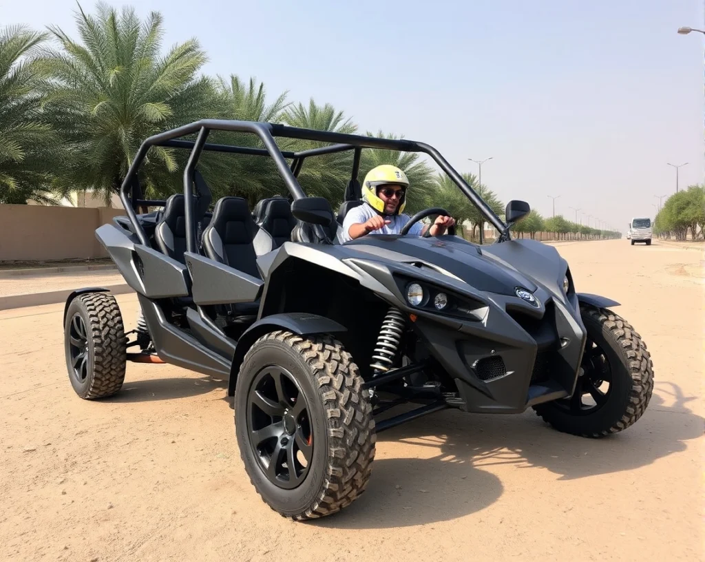 4-seater Can-Am dune buggy in the Dubai desert