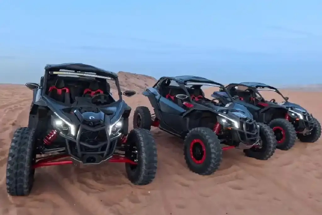 Can-Am Maverick dune buggy in the Dubai desert