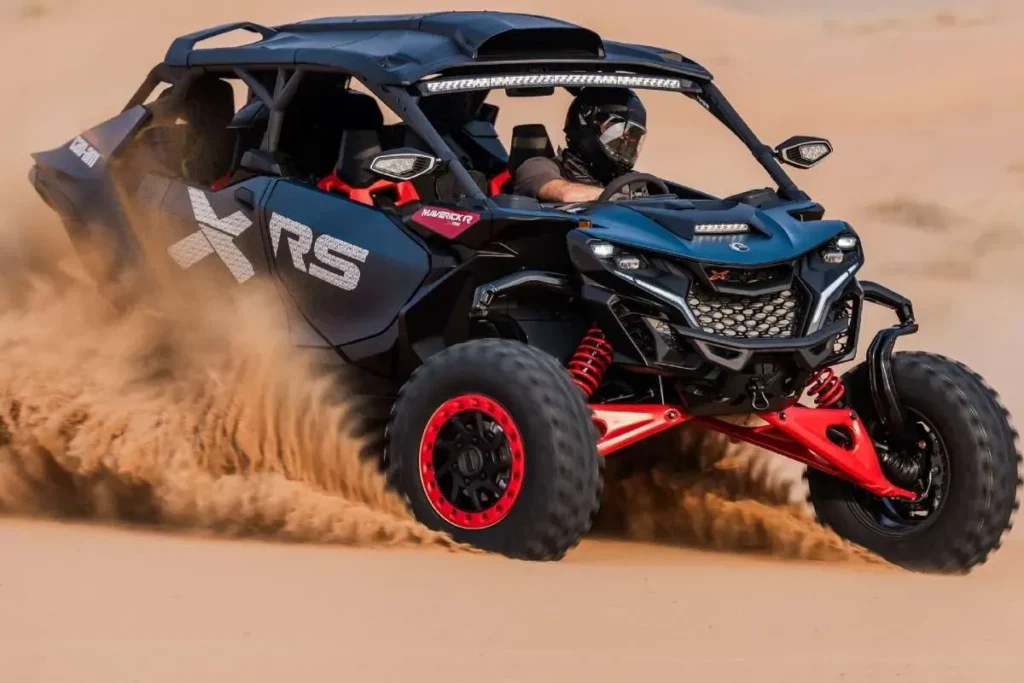Can-Am Maverick R X RS buggy on a dune adventure near Dubai